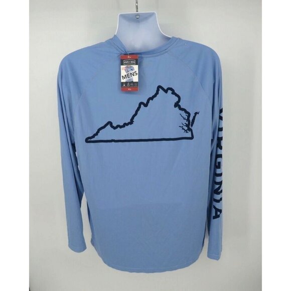 State Of Mine Men's XL Long Sleeve Shirt Virginia Light Blue NWT - Picture 2 of 5